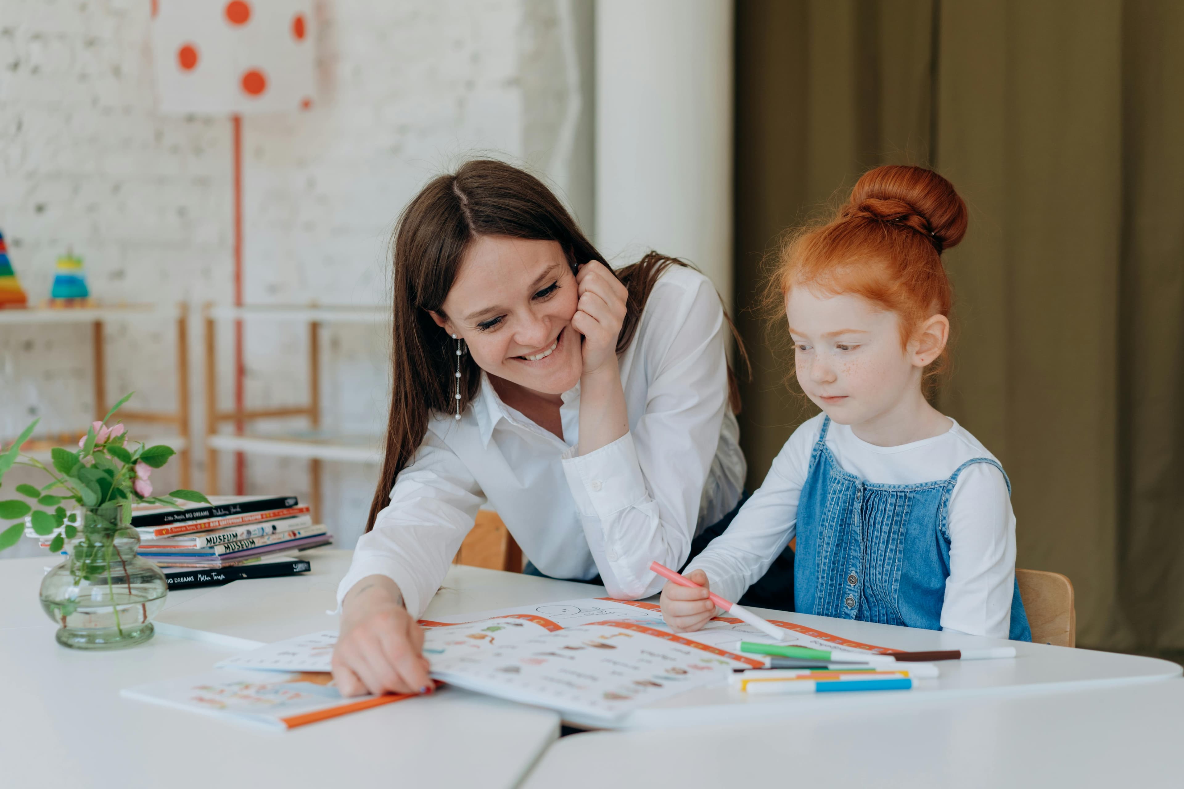 A mentor helping a student during a lesson at Prep Up Learning Centre